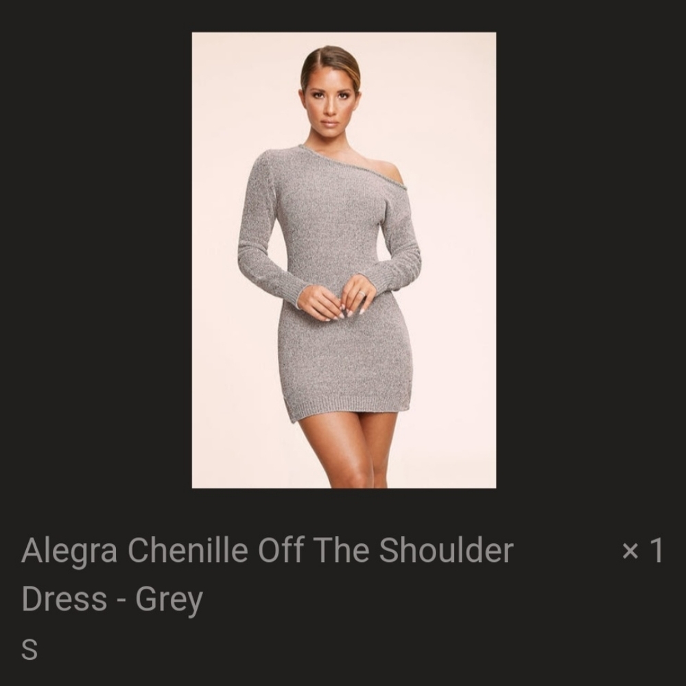 NWT Meshki chenille off shoulder dress